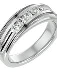 Verighetă Regală cu Moissanite de 0.51 ct din Platina - Castelo.ro