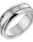 Verighetă Aurora din Aur 14k cu Diamant Natural de 0.06 ct din 14k Aur Alb - Castelo.ro