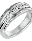 Verighetă Noblesse cu Diamante Create în Laborator de 0.52 ct din Platina - Castelo.ro