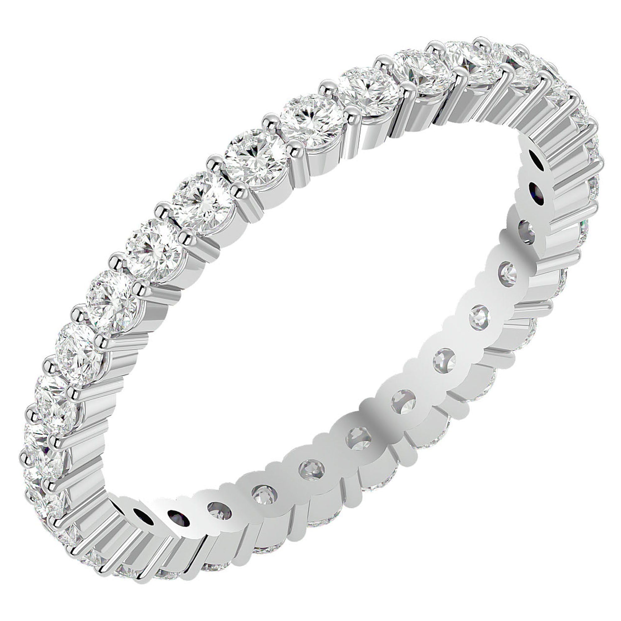 Inel Eternity din Aur 14k cu Diamante Create în Laborator de 0.90 ct din 14k Aur Alb - Castelo.ro