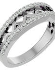 Inel Diademă din Aur 14k cu Diamante Naturale în Montură Clasică de 0.30 ct din 14k Aur Alb - Castelo.ro