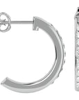 Cercei Hoop Nobili cu Diamante Create în Laborator de 0.46 ct din - Castelo.ro