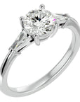 Inel de Logodnă cu Trei Moissanite de 1.22 ct din Platina - Castelo.ro