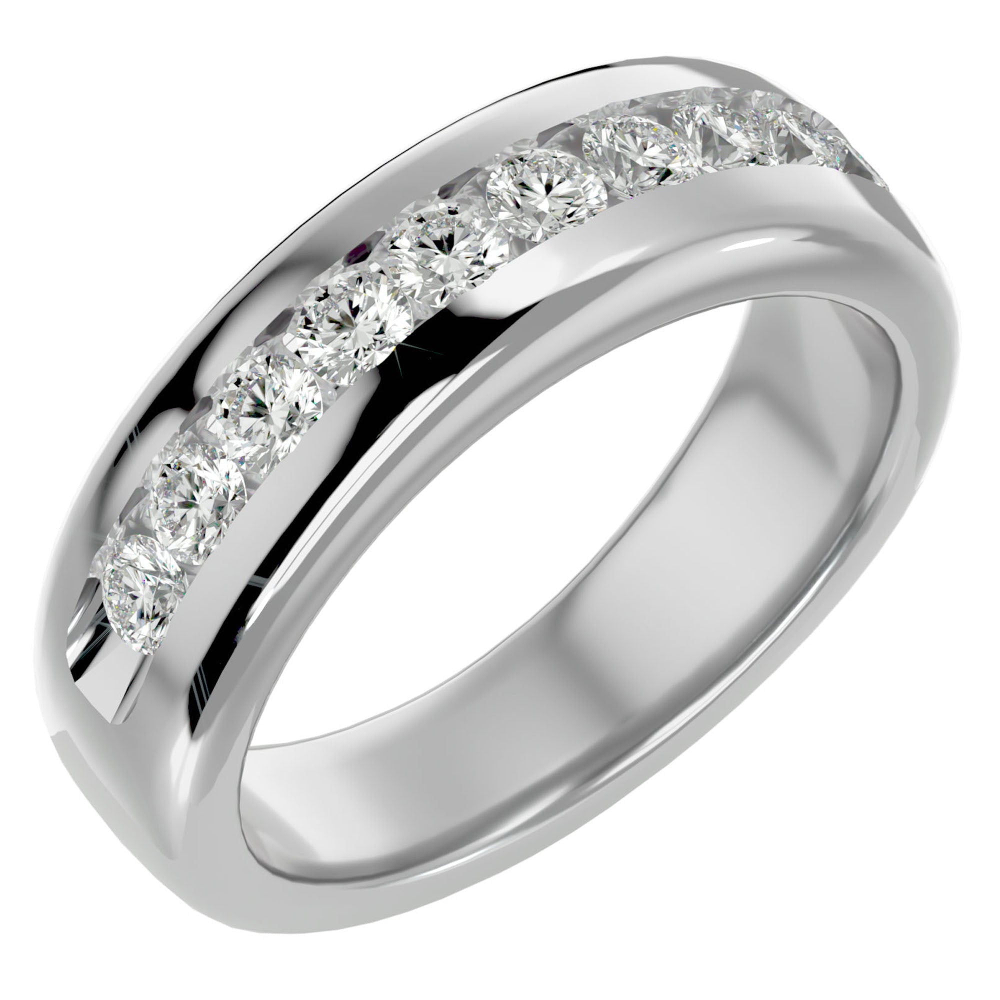 Verighetă Eternity cu Diamante Naturale de 1.01 ct din Platina - Castelo.ro
