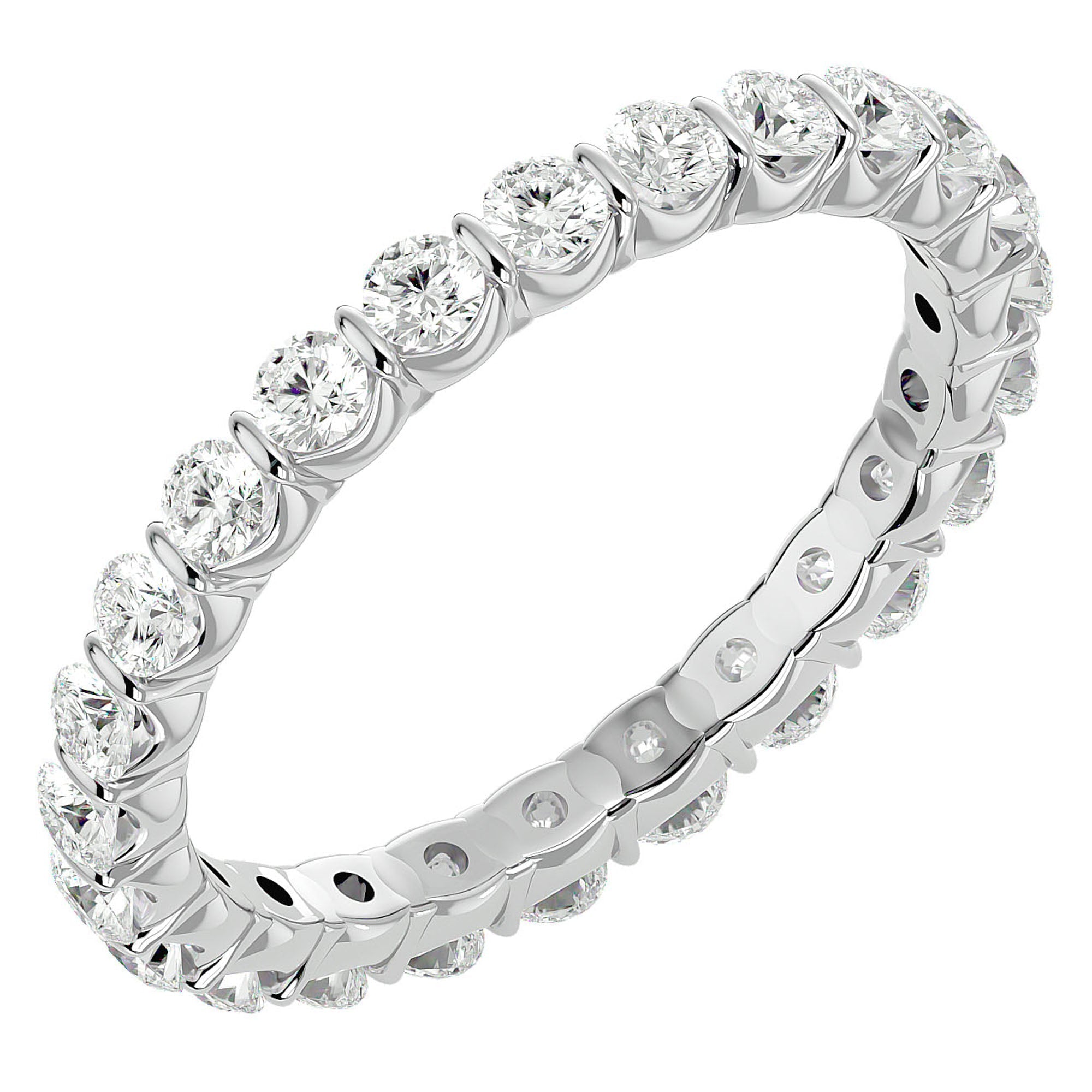 Inel Eternity din Aur 14k cu Diamante Create în Laborator de 1.09 ct din 14k Aur Alb - Castelo.ro