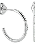 Cercei Cununa Nobilă din Aur 14k cu Moissanite de 0.38 ct din 14k Aur Alb - Castelo.ro