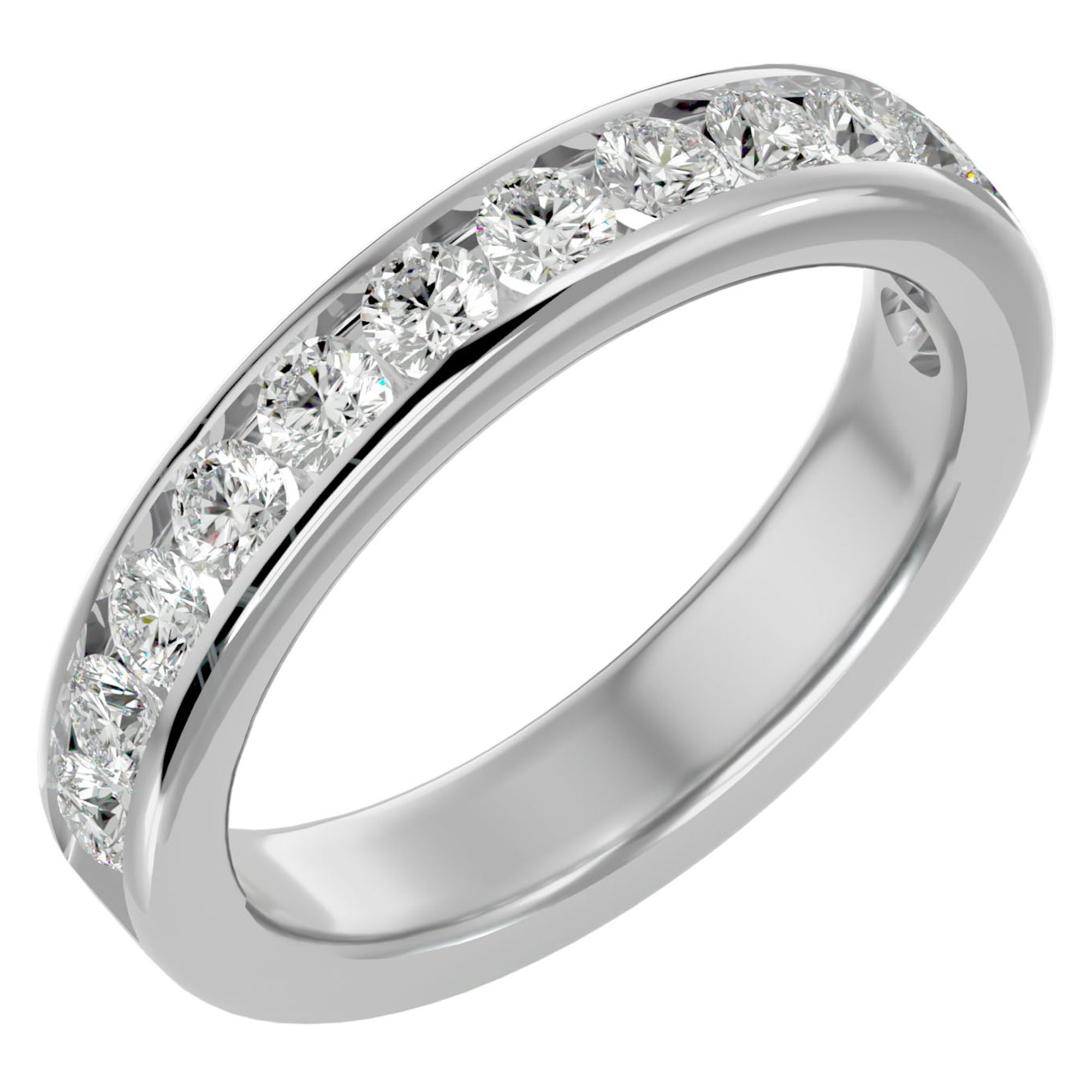 Inel Eternity Cu Diamante Naturale de 0.96 ct din Platina - Castelo.ro