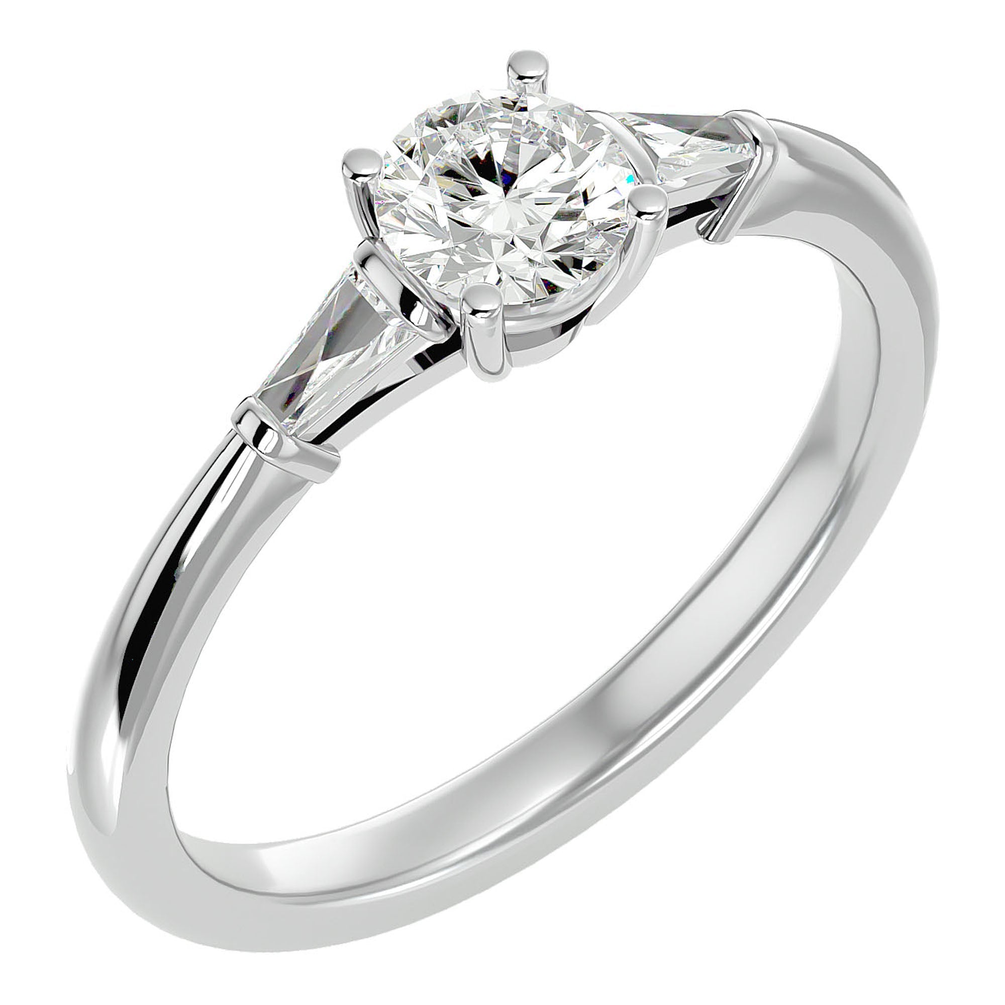 Inel de Logodnă Solitaire cu Moissanite de 0.69 ct din Platina - Castelo.ro