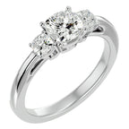 Inel de Logodnă Solitaire cu Trei Diamante Create în Laborator de 1.57 ct din Platina - Castelo.ro