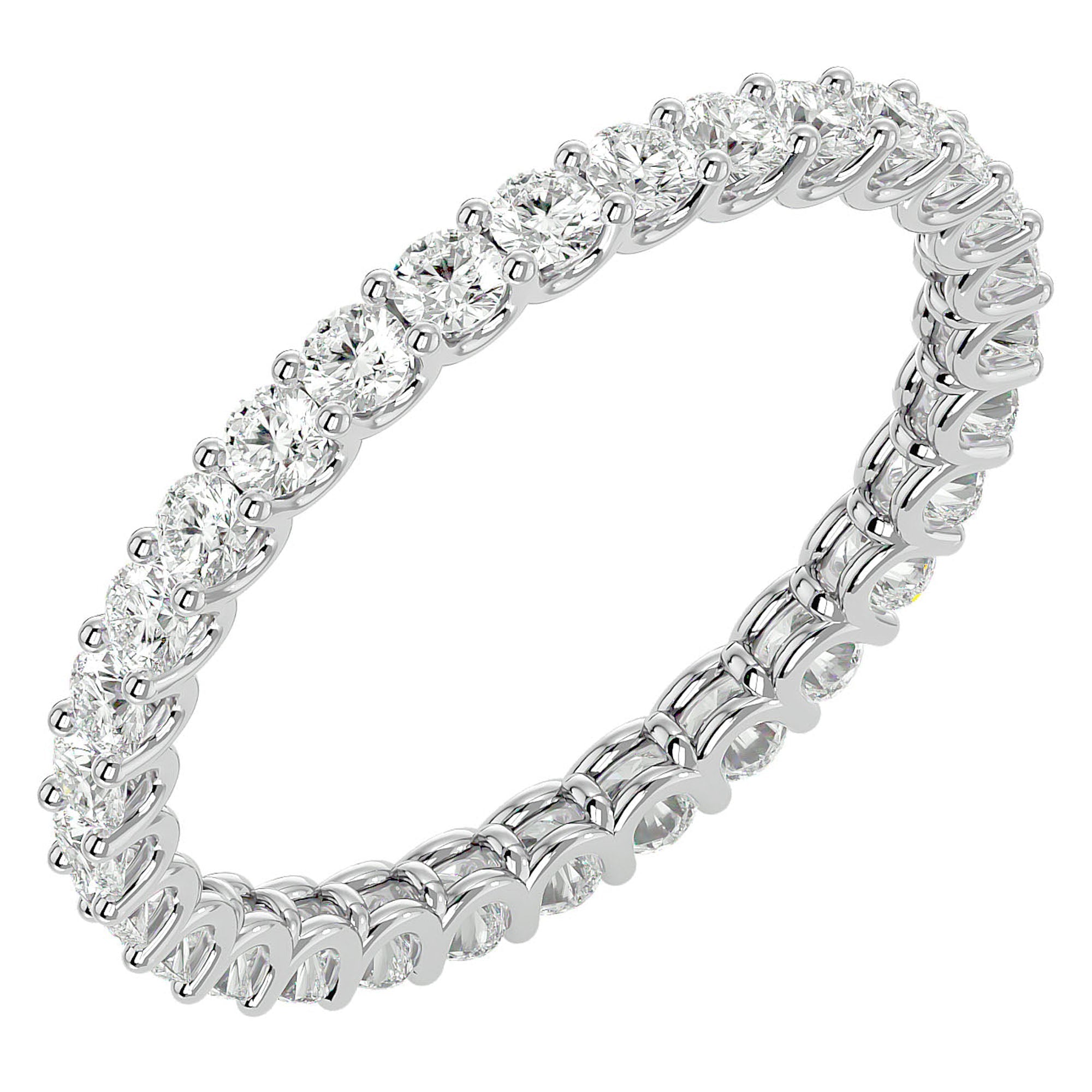 Inel Eternity Grandeur din Aur 14k cu Diamante Create în Laborator de 1.04 ct din 14k Aur Alb - Castelo.ro