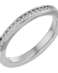 Inel Eternity Cu Moissanite de 0.19 ct din Platina - Castelo.ro