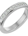 Verighetă cu Diamante Naturale Eternity de 0.55 ct din Platina - Castelo.ro