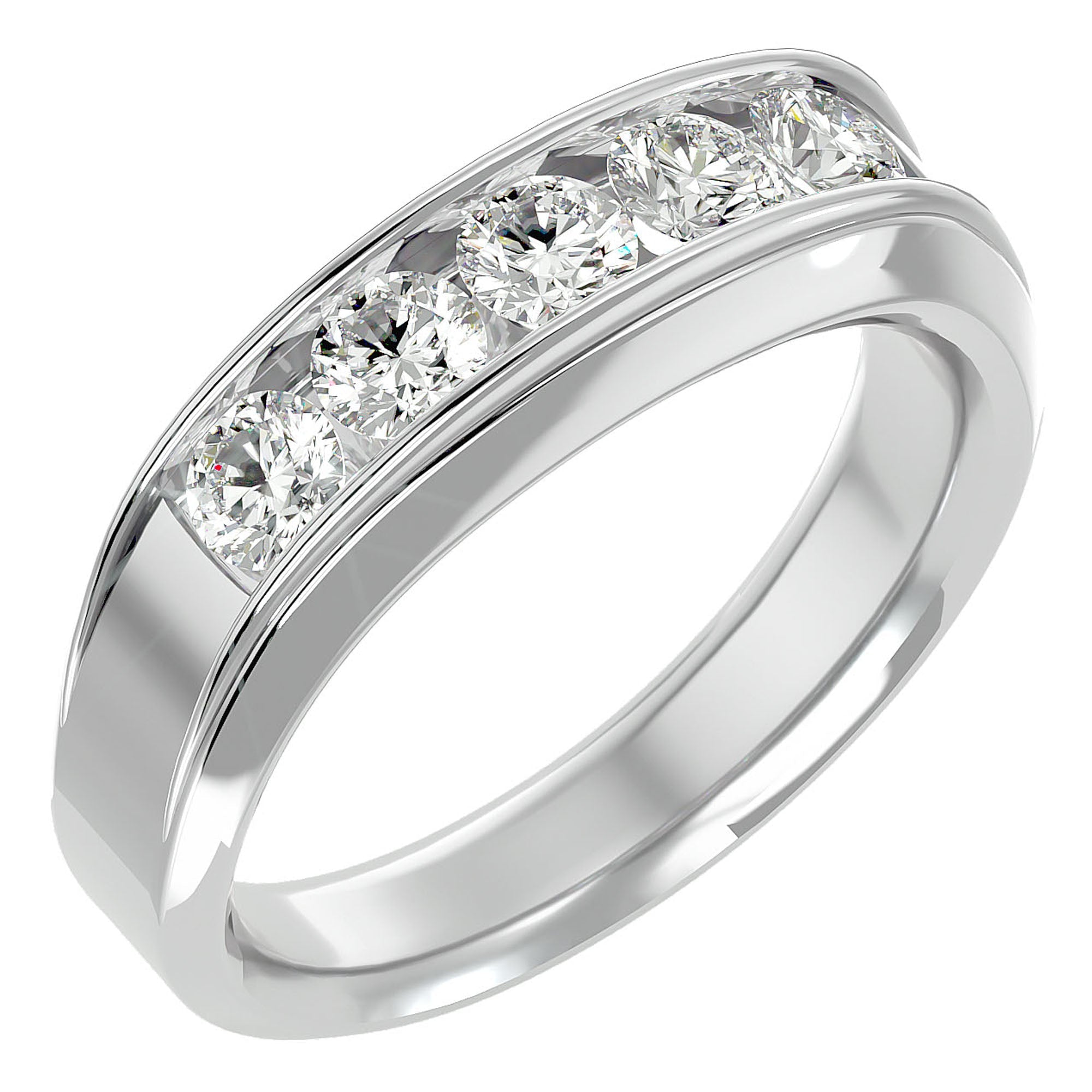 Verighetă Emilia cu Diamante Create în Laborator de 1.29 ct din Platina - Castelo.ro