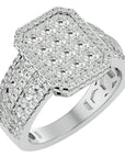Inel Nobil cu Diamante Naturale Pavé de 1.53 ct din Platina - Castelo.ro