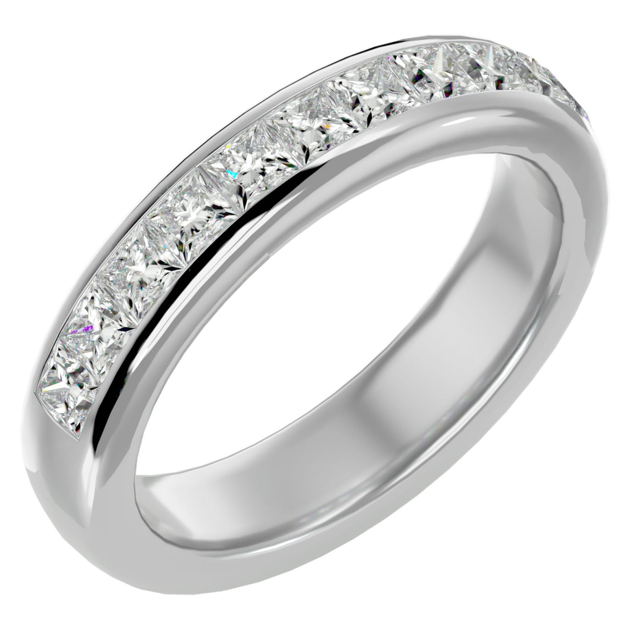 Verighetă cu Moissanite Eternity de 1.07 ct din Platina - Castelo.ro