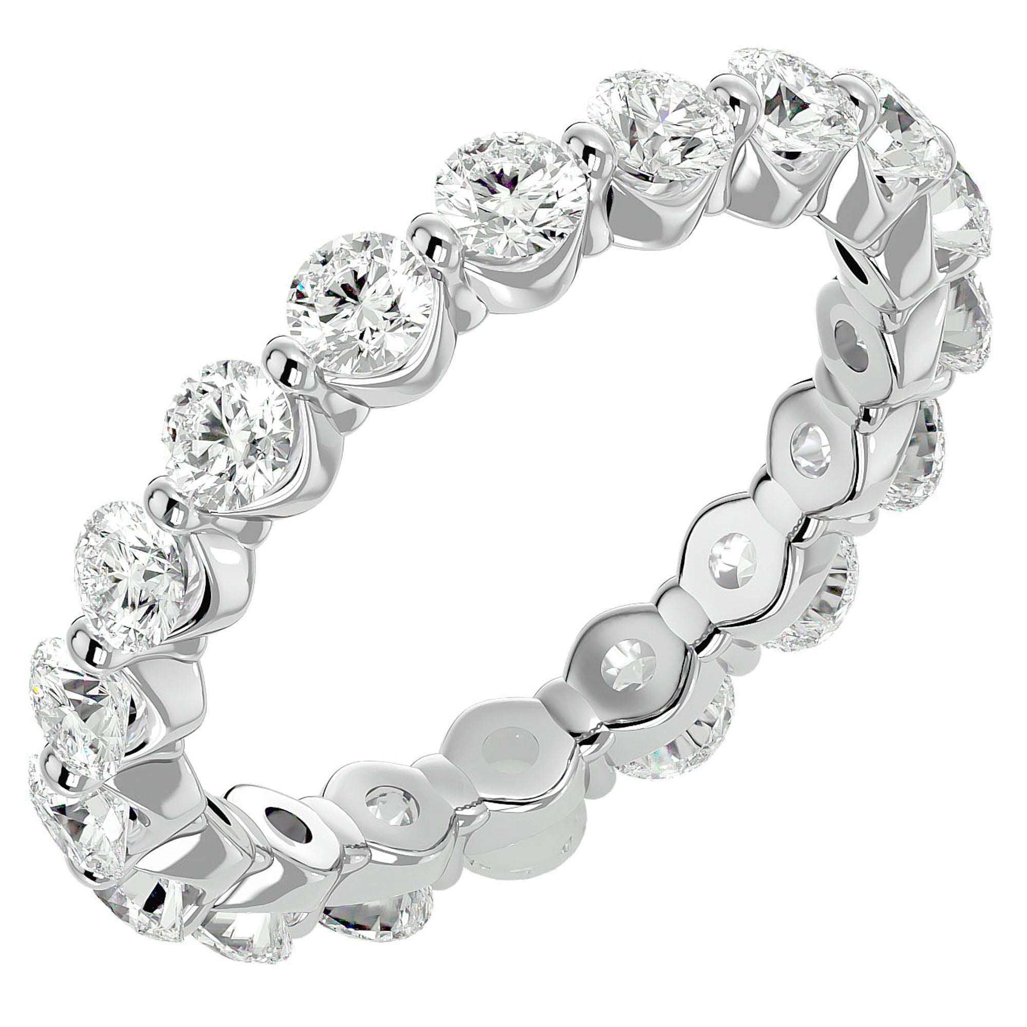 Inel Eternity cu Diamante Naturale de 2.01 ct din Platina - Castelo.ro