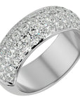 Inel Nupțial Pavé din Aur 14k cu Diamante Create în Laborator de 1.87 ct din 14k Aur Alb - Castelo.ro