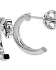 Cercei Hoop Regali din Aur 14k cu Diamante Create în Laborator de 0.54 ct din 14k Aur Alb - Castelo.ro