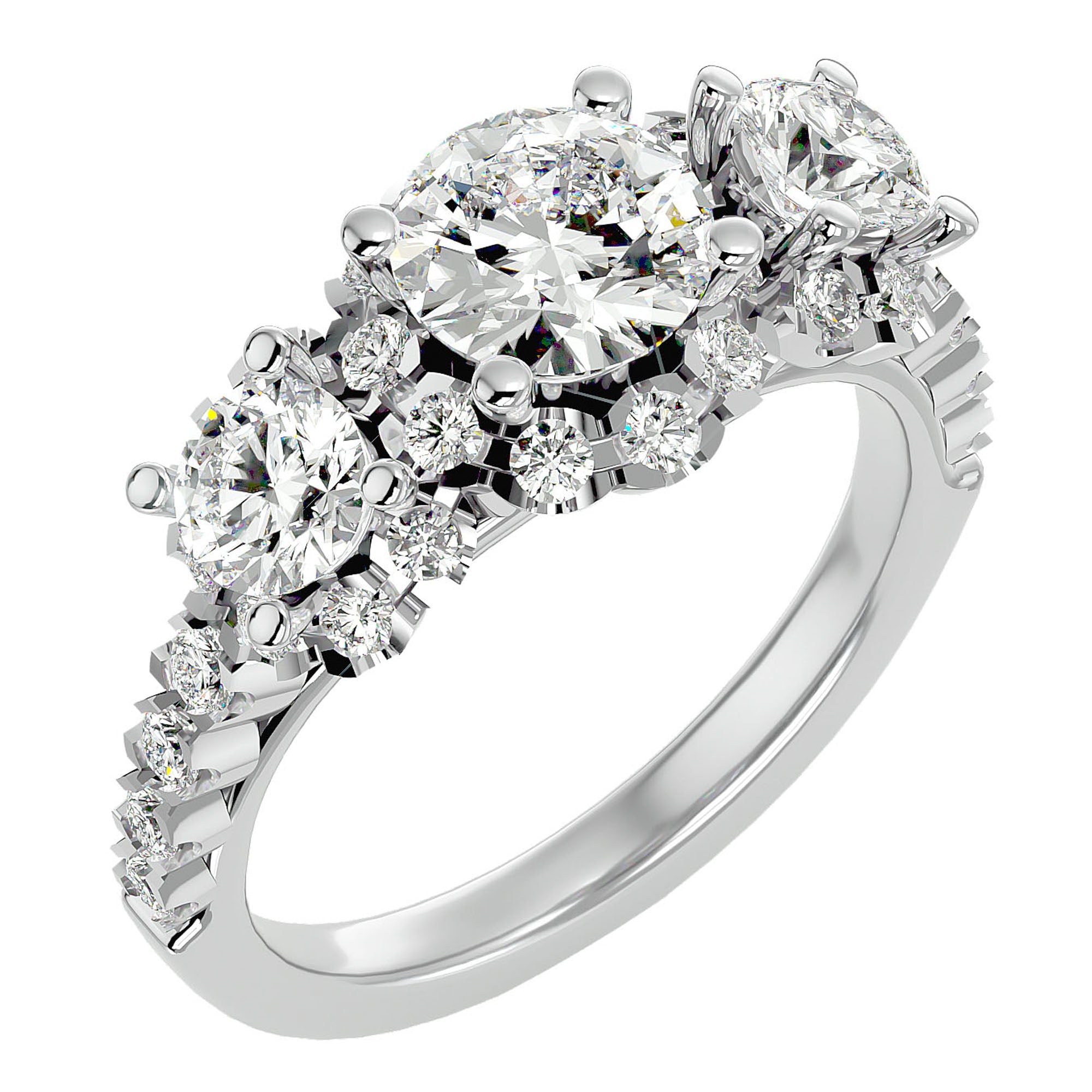 Inel de Logodnă Imperial cu Diamante Naturale de 2.04 ct din Platina - Castelo.ro