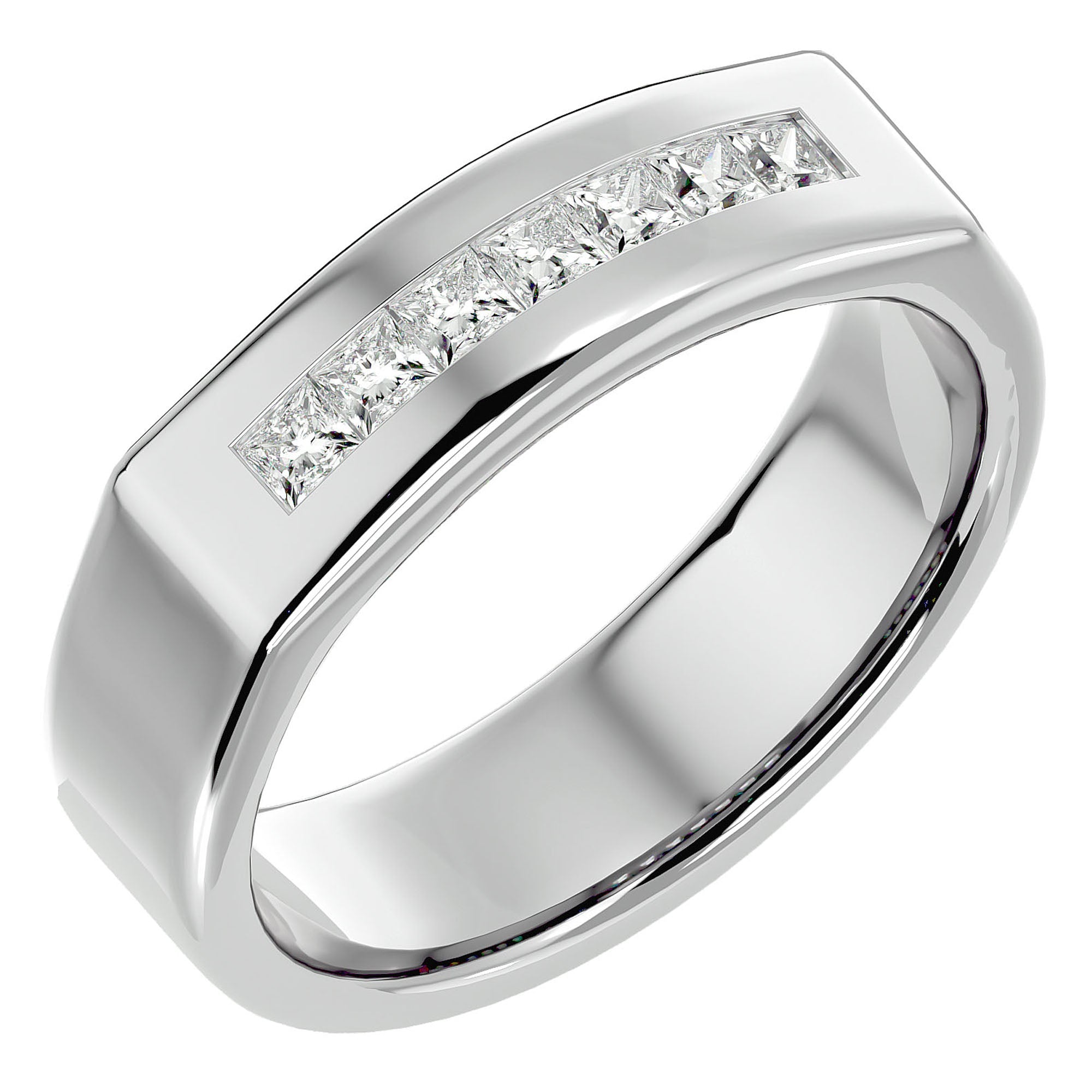 Verighetă Clasică cu Diamante Naturale de 0.50 ct din Platina - Castelo.ro