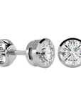Cercei cu Diamant Creat în Laborator In Montură Bezel de 1.18 ct din - Castelo.ro