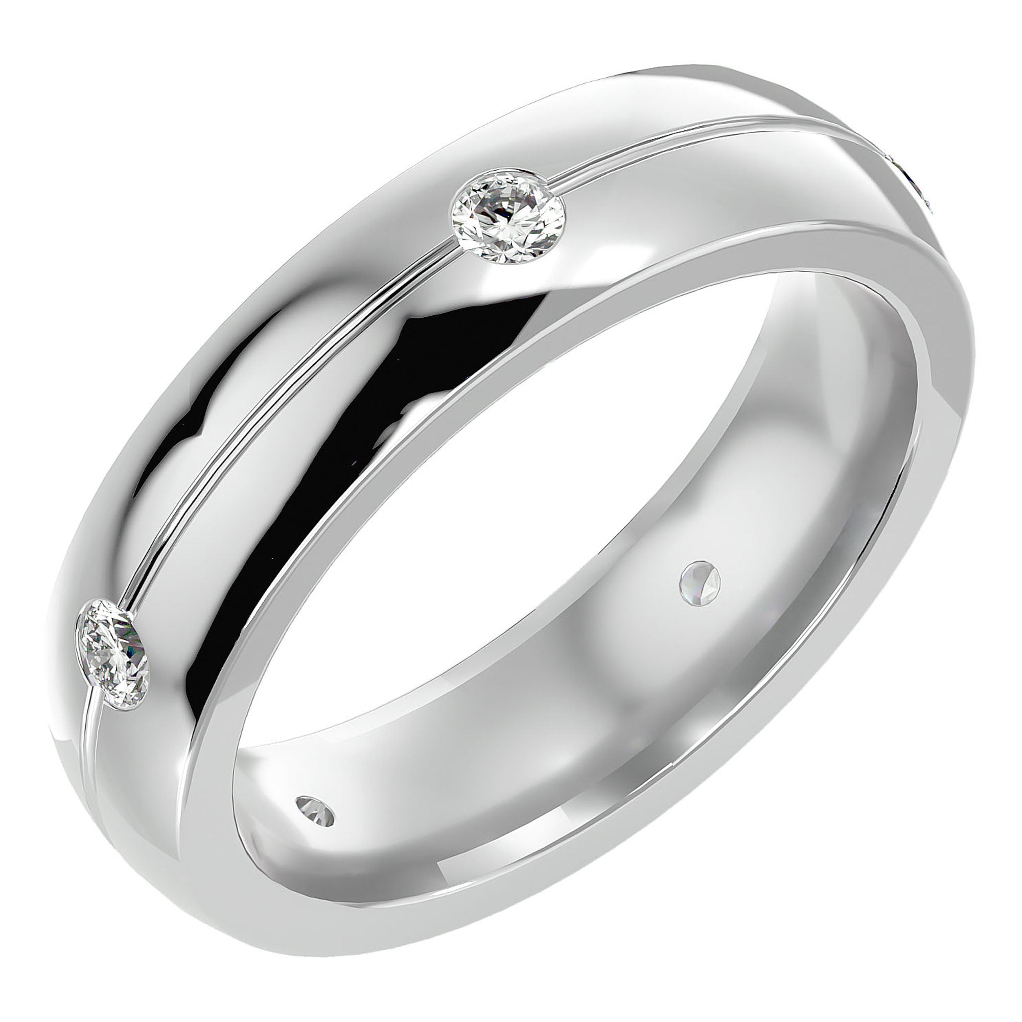 Verighetă Amélie din Aur 14k cu Diamante Create în Laborator de 0.46 ct din 14k Aur Alb - Castelo.ro