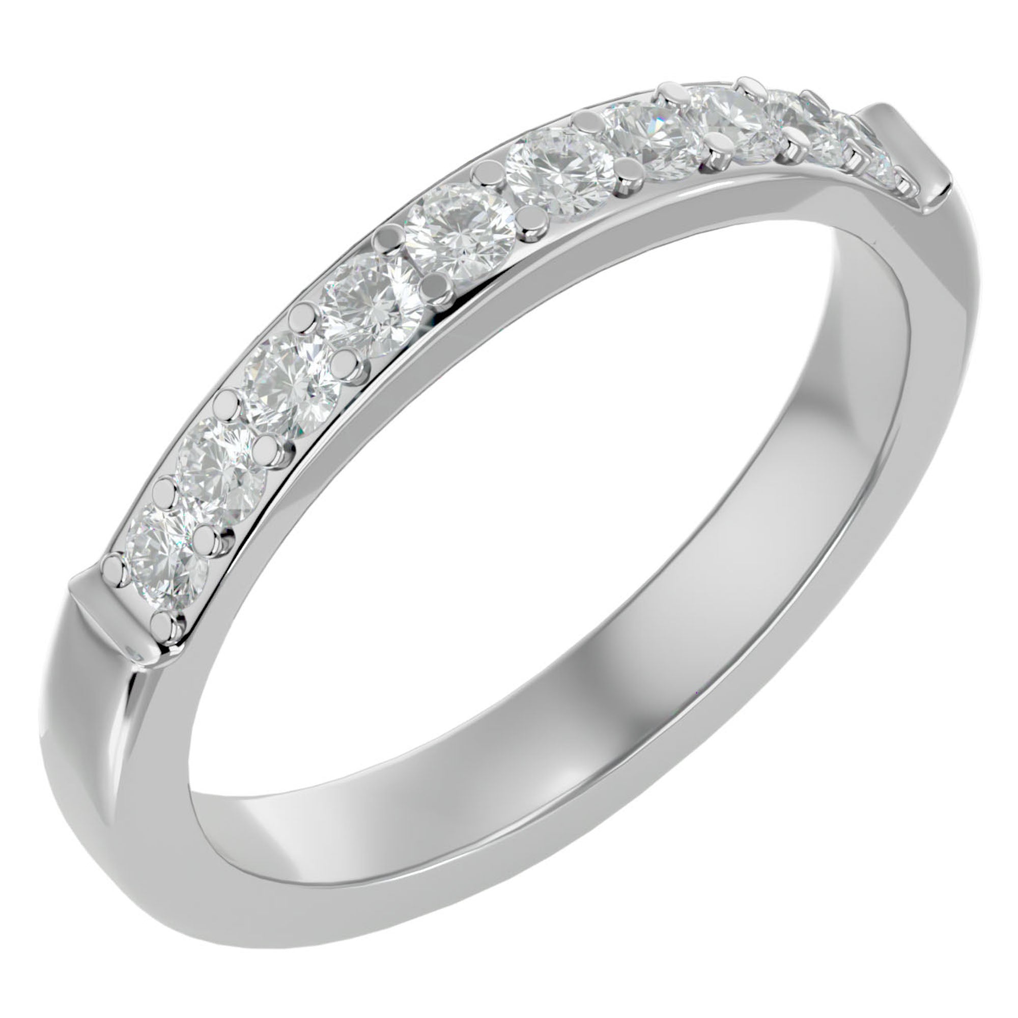 Inel Eternity din Aur 14k Cu Diamante Create în Laborator de 0.40 ct din 14k Aur Alb - Castelo.ro