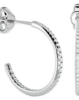 Cercei Cununa Nobilă din Aur 14k cu Diamante Create în Laborator de 0.38 ct din 14k Aur Alb - Castelo.ro