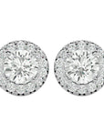 Cercei Delicați Aurora din Aur 14k Cu Diamante Naturale de 0.99 ct din 14k Aur Alb - Castelo.ro