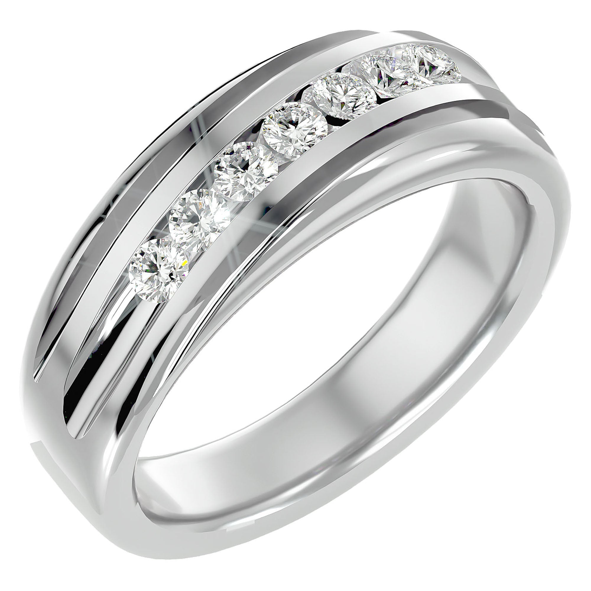 Verighetă Noblesse cu Diamante Naturale de 0.52 ct din Platina - Castelo.ro