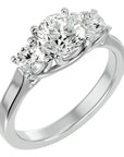Inel de Logodnă Renée cu Trei Moissanite de 1.95 ct din Platina - Castelo.ro