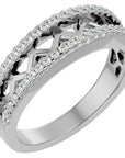 Inel Diademă din Aur 14k cu Diamante Create în Laborator în Montură Clasică de 0.30 ct din 14k Aur Alb - Castelo.ro
