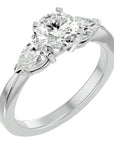 Inel de Logodnă Hélène cu Trei Moissanite de 2.18 ct din Platina - Castelo.ro