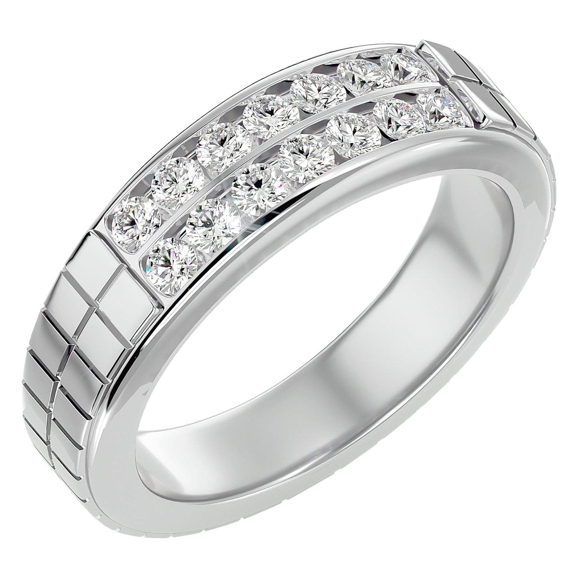 Inel Etern Dual cu Moissanite de 0.82 ct din Platina - Castelo.ro