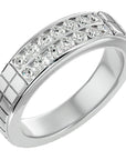 Inel Etern Dual cu Moissanite de 0.82 ct din Platina - Castelo.ro