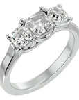 Inel de Logodnă cu Trei Diamante Naturale de 2.20 ct din Platina - Castelo.ro