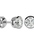Cercei cu Diamant Natural In Montură Bezel de 1.18 ct din - Castelo.ro