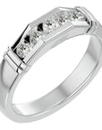 Inel Radiant din Aur 14k cu Diamante Naturale de 0.51 ct din 14k Aur Alb - Castelo.ro