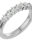 Inel Eternity din Aur 14k Cu 7 Diamante Naturale de 0.53 ct din 14k Aur Alb - Castelo.ro