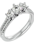Inel de Logodnă Solitaire Pavè cu Diamante Naturale de 0.90 ct din Platina - Castelo.ro