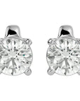 Cercei Stud Solitaire din Aur 14k cu Diamante Naturale de 0.94 ct din 14k Aur Alb - Castelo.ro