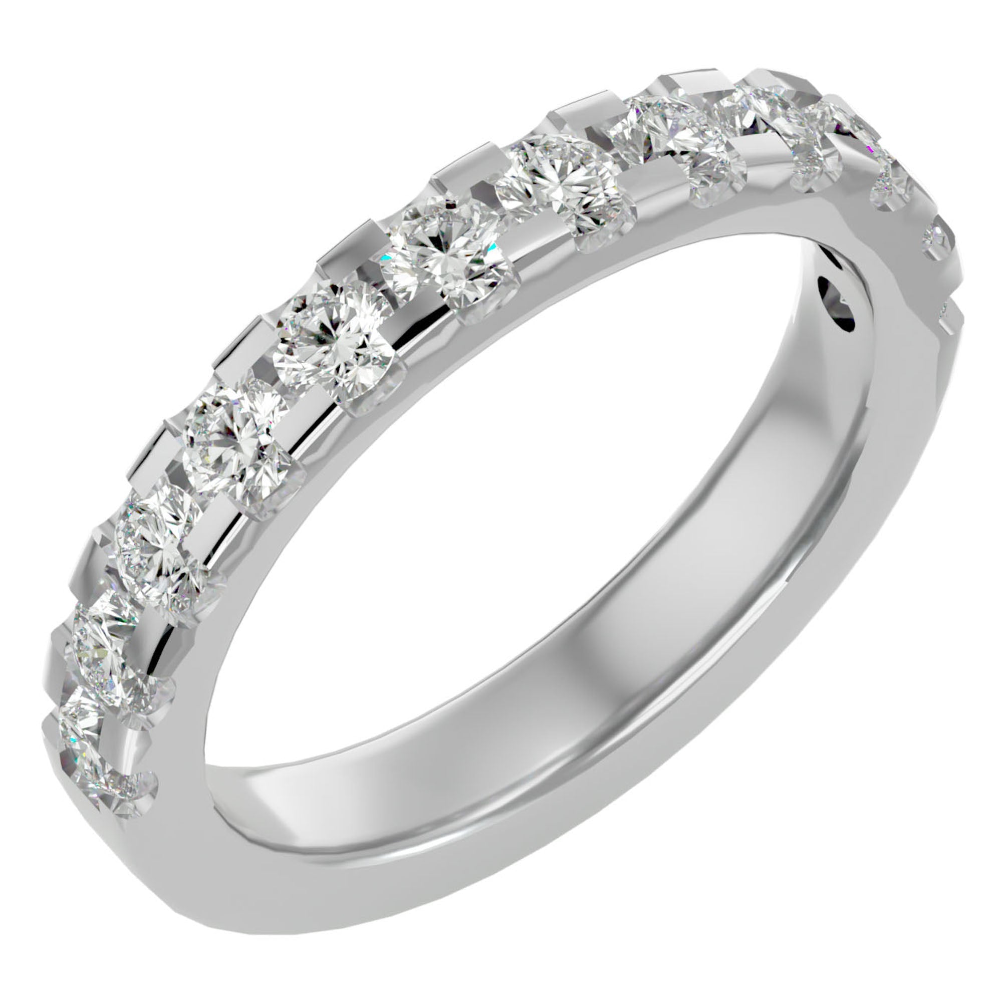 Inel Eternity din Aur 14k Cu Diamante Create în Laborator De 0.99 ct din 14k Aur Alb - Castelo.ro