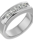 Verighetă Prestigiu din Aur 14k cu Moissanite de 1.24 ct din 14k Aur Alb - Castelo.ro