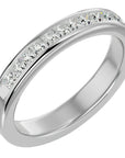 Verighetă din Aur 14k cu Diamante Create în Laborator Eternity de 0.55 ct din 14k Aur Alb - Castelo.ro