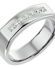 Verighetă Clasică din Aur 14k cu Diamante Create în Laborator de 0.50 ct din 14k Aur Alb - Castelo.ro