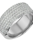 Inel Clasic Pavé din Aur 14k cu Diamante Create în Laborator de 1.93 ct din 14k Aur Alb - Castelo.ro