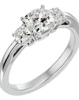 Inel de Logodnă Solitaire cu Trei Moissanite de 1.57 ct din Platina - Castelo.ro