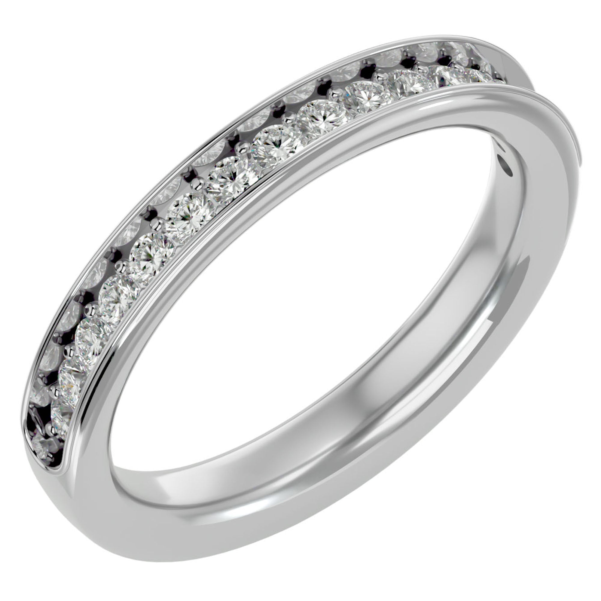 Inel Eternity din Aur 14k Cu Diamante Naturale de 0.41 ct din 14k Aur Alb - Castelo.ro