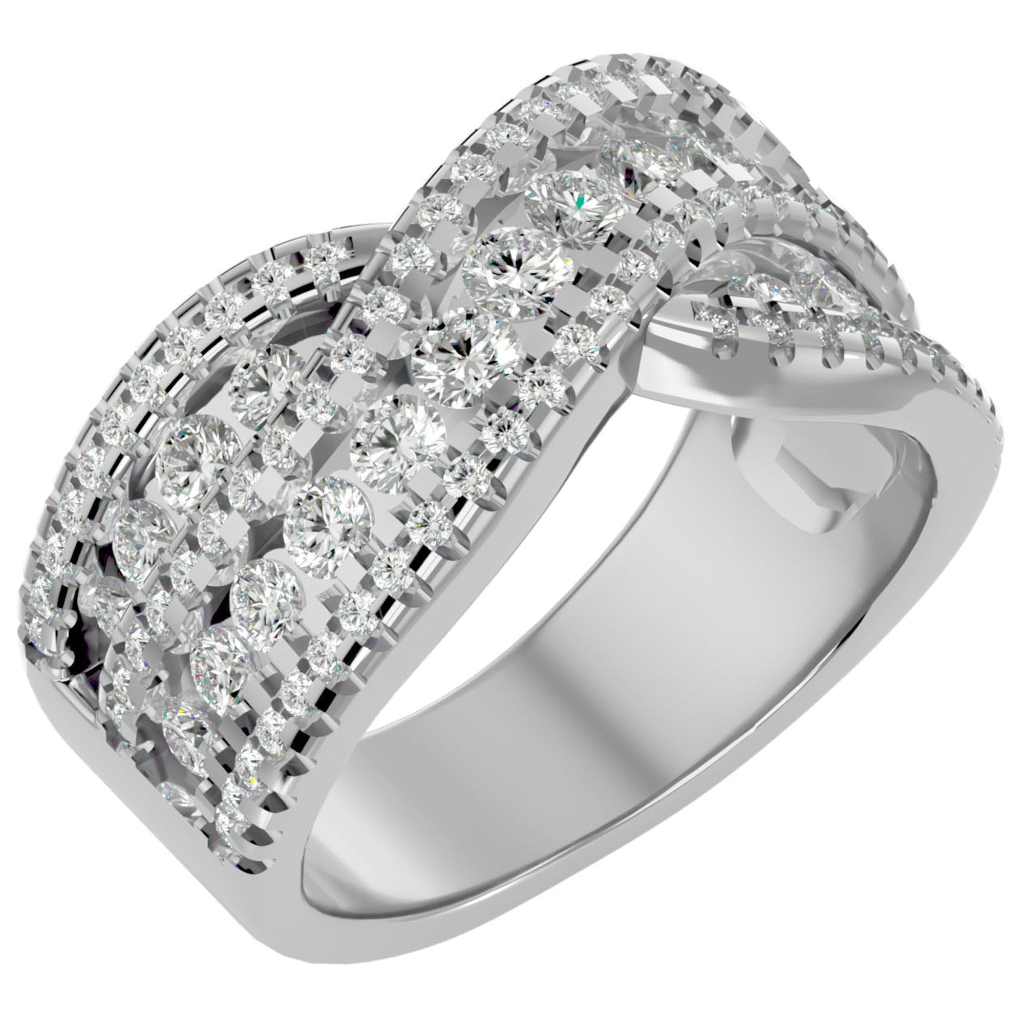 Inel Nobil cu Diadema de Moissanite de 1.26 ct din Platina - Castelo.ro