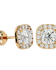 Cercei Stud Cu Diamante Naturale de 2.06 ct din 18k Aur Galben - Castelo.ro